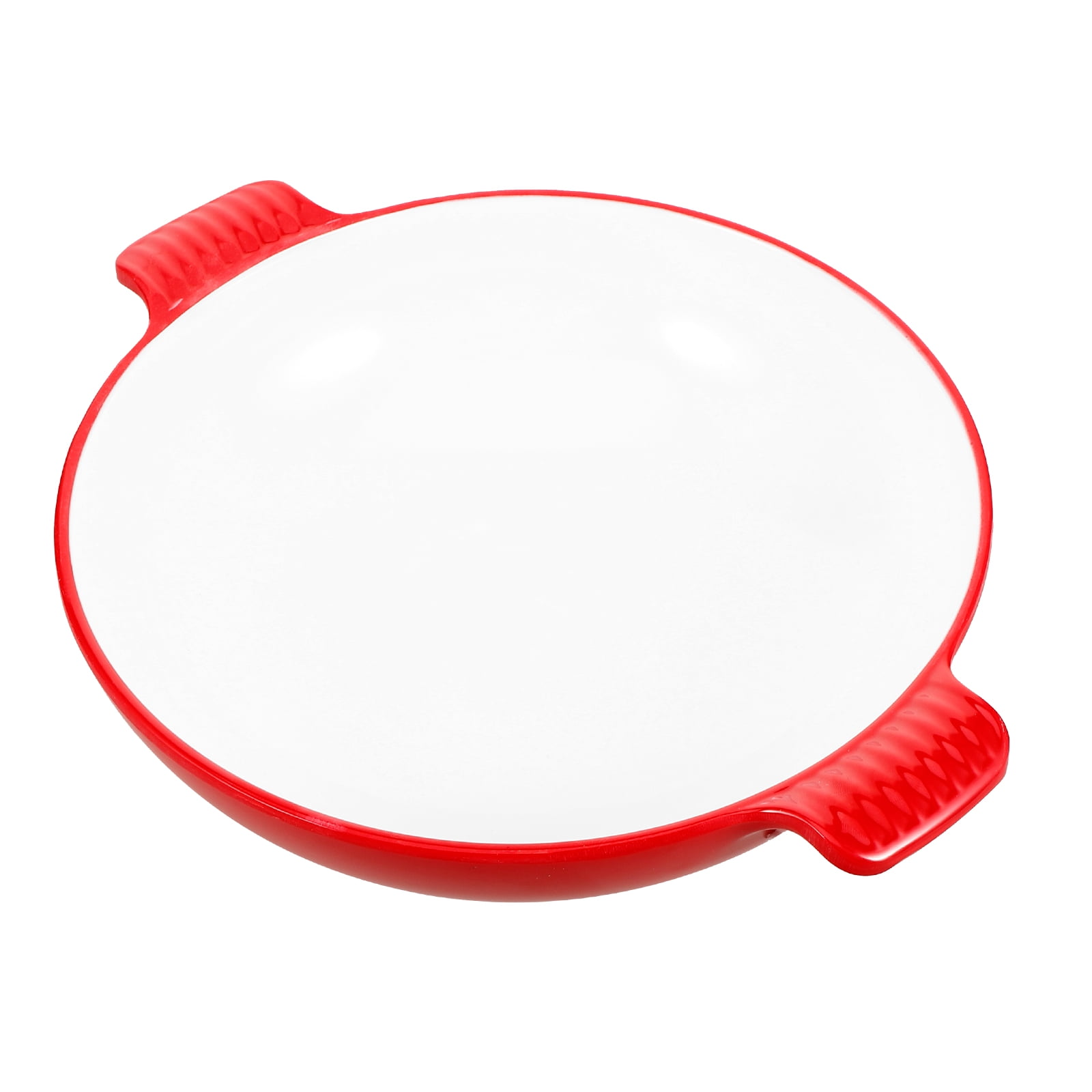 SKISUNO Large Salad Serving Bowl Red Plastic 1Set 10.41X8.45X2.55in - Image 1