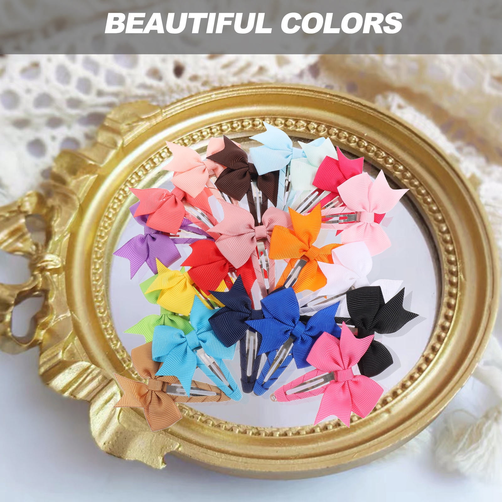SKISUNO Decorative Hair Clip Girls 20Pcs 2.8X2.2In - Image 3