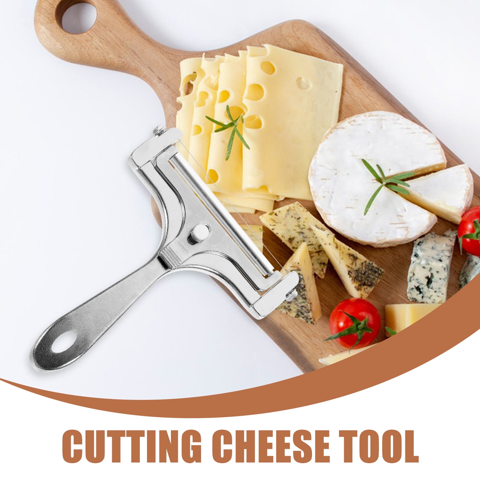 WHAMVOX Adjustable Stainless Steel Cheese Slicer Handheld Cutter Shaver for Easy Cheese Slicing and Serving - Image 8