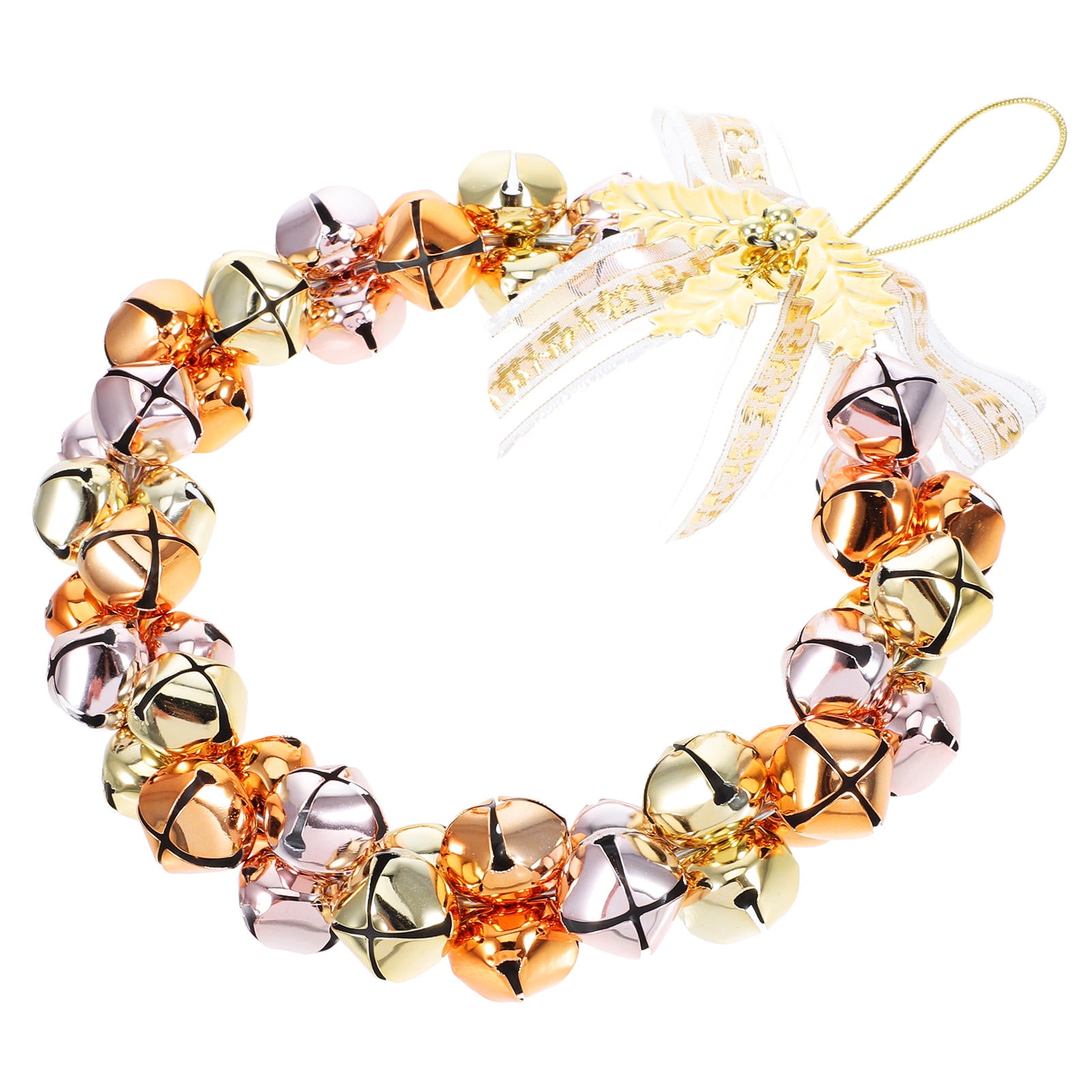 WHAMVOX Golden Christmas Bell Wreath with Bells for Decoration Iron Material Adds Festive Touch - Image 4