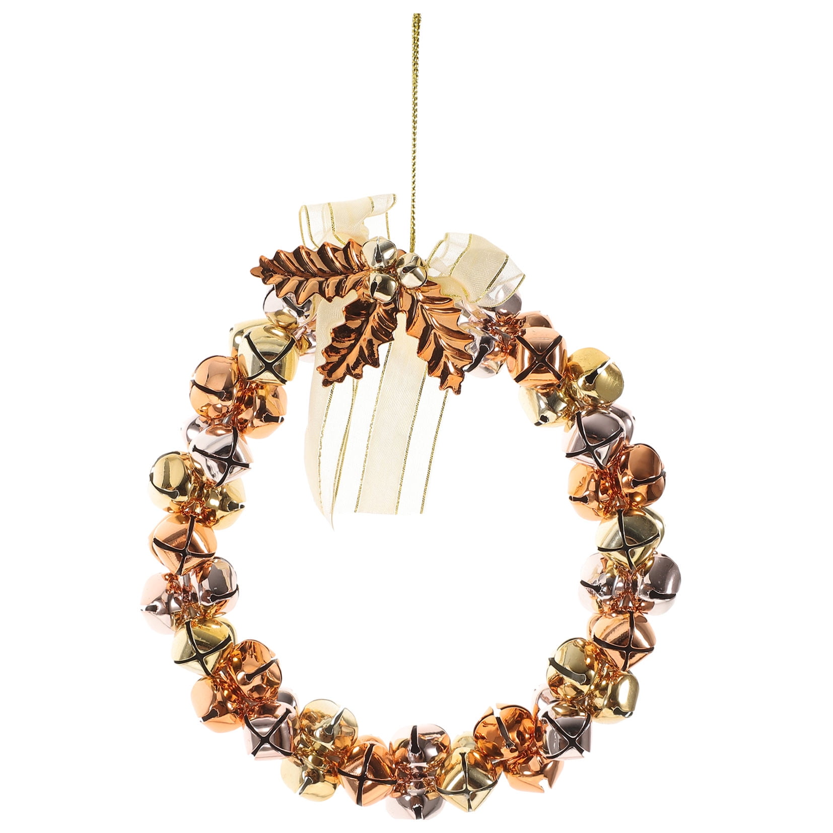WHAMVOX Golden Christmas Bell Wreath with Bells for Decoration Iron Material Adds Festive Touch - Image 5