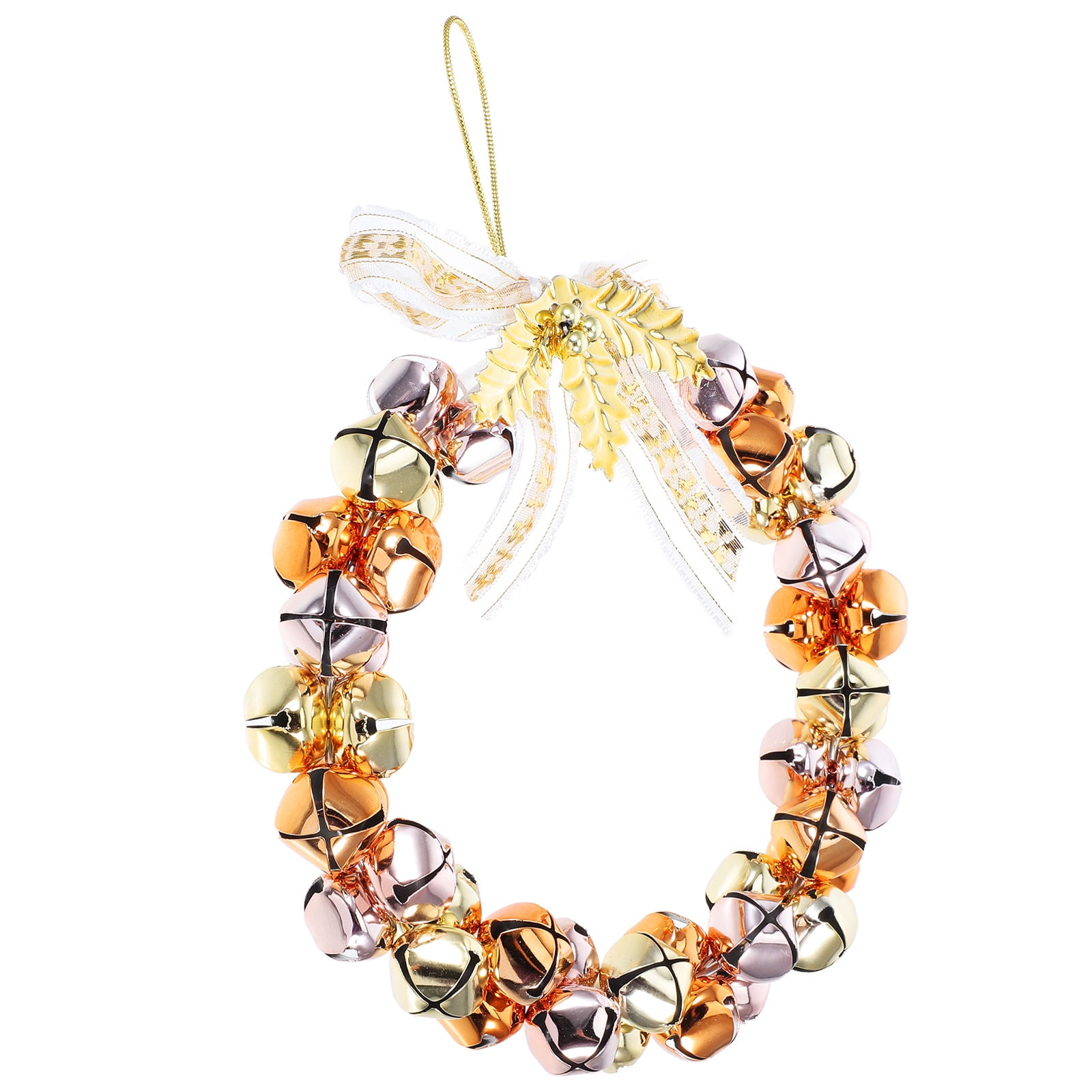 WHAMVOX Golden Christmas Bell Wreath with Bells for Decoration Iron Material Adds Festive Touch - Image 8