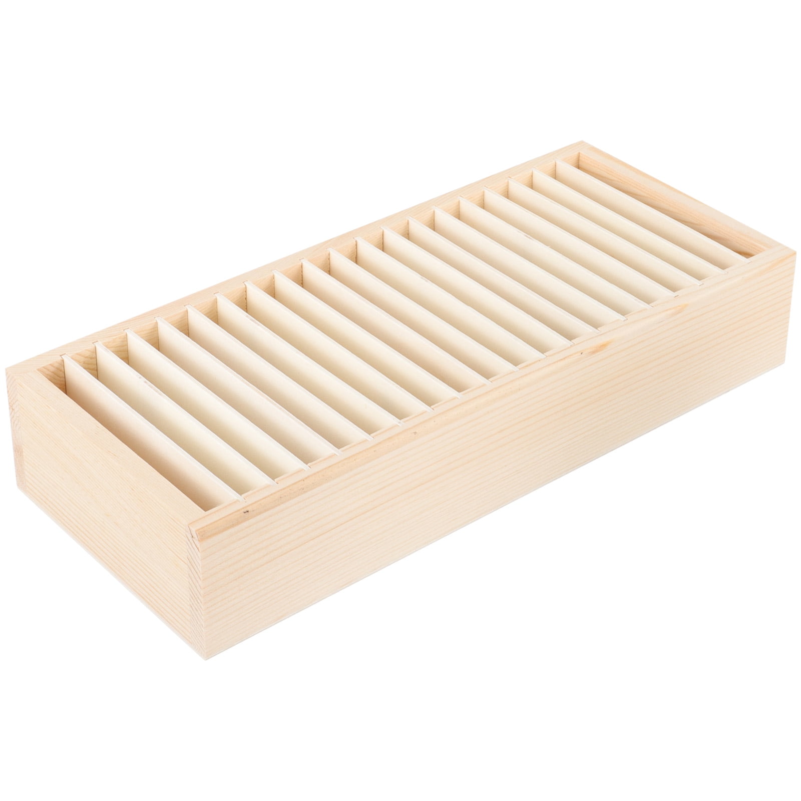 WHAMVOX Gift Ribbon Storage Holder Wooden Box Flower Wrapping Ribbon Holder Organizer - Image 1