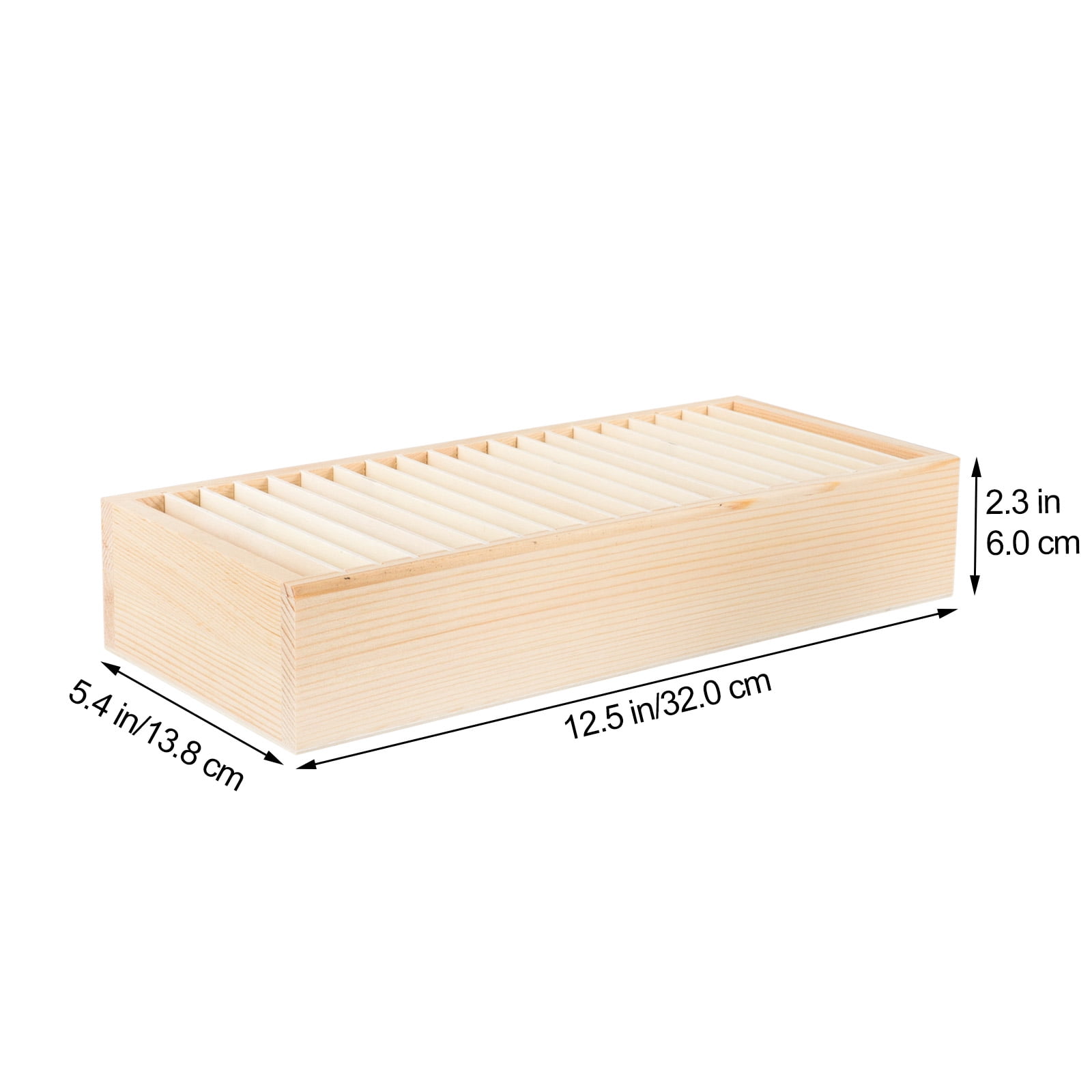 WHAMVOX Gift Ribbon Storage Holder Wooden Box Flower Wrapping Ribbon Holder Organizer - Image 2