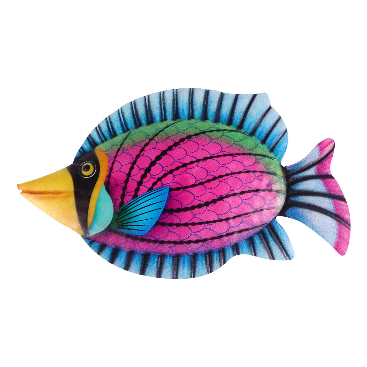 WHAMVOX Purple Iron Fish Wall Decor for Contemporary Home Decoration Easy to Hang Indoors Outdoors 7.5 Inches - Image 1