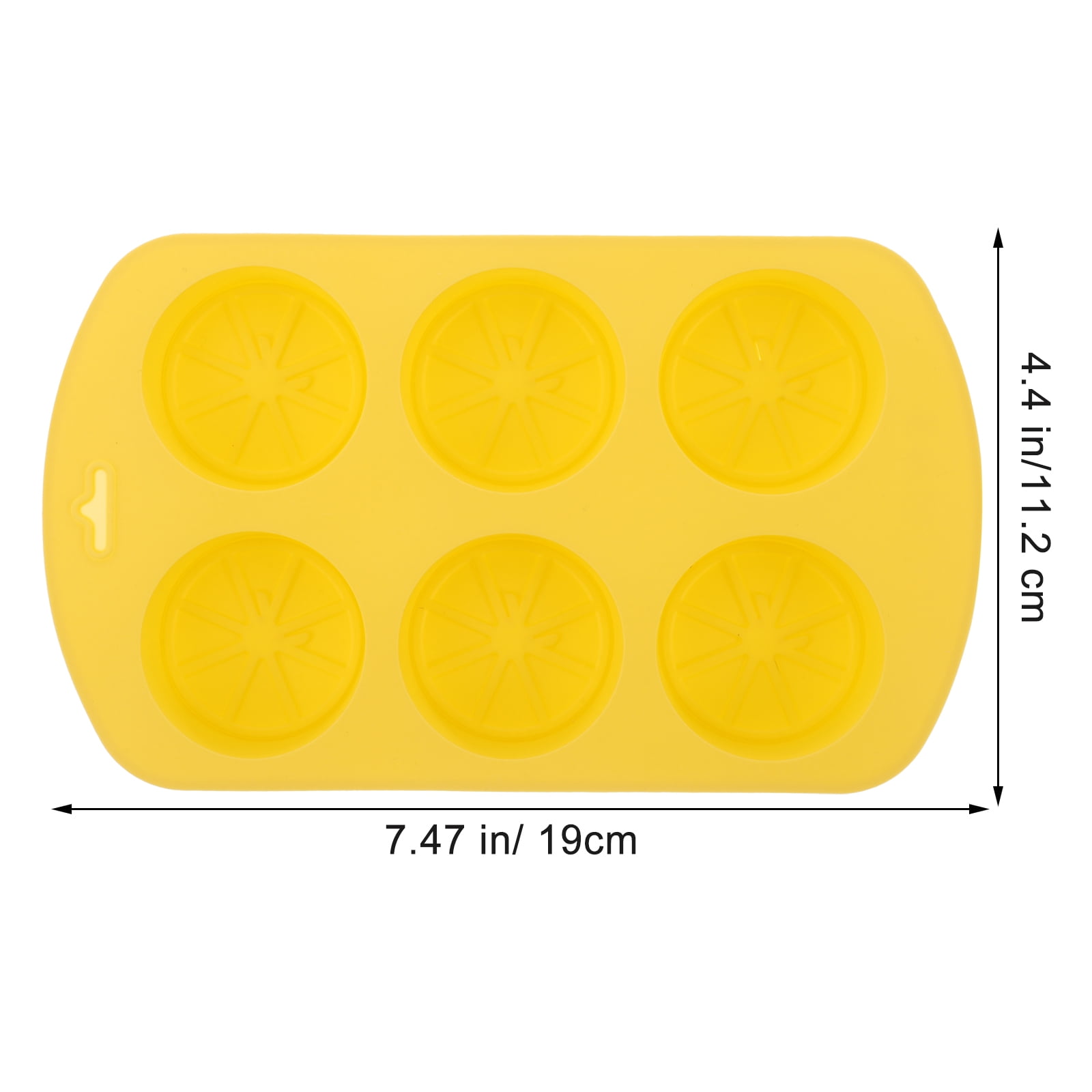 HOOWIFFY Silicone Baking Mold Lemon Slice Shaped for Soap Making Yellow 3Pcs - Image 2