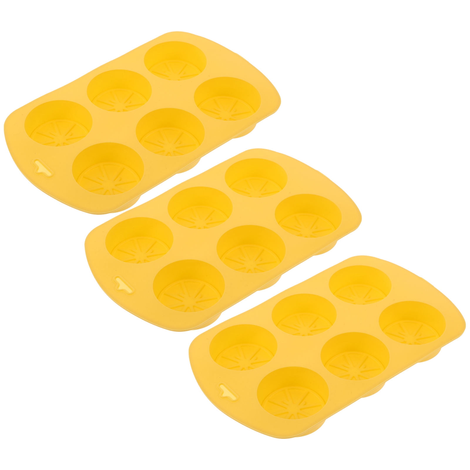HOOWIFFY Silicone Baking Mold Lemon Slice Shaped for Soap Making Yellow 3Pcs - Image 4