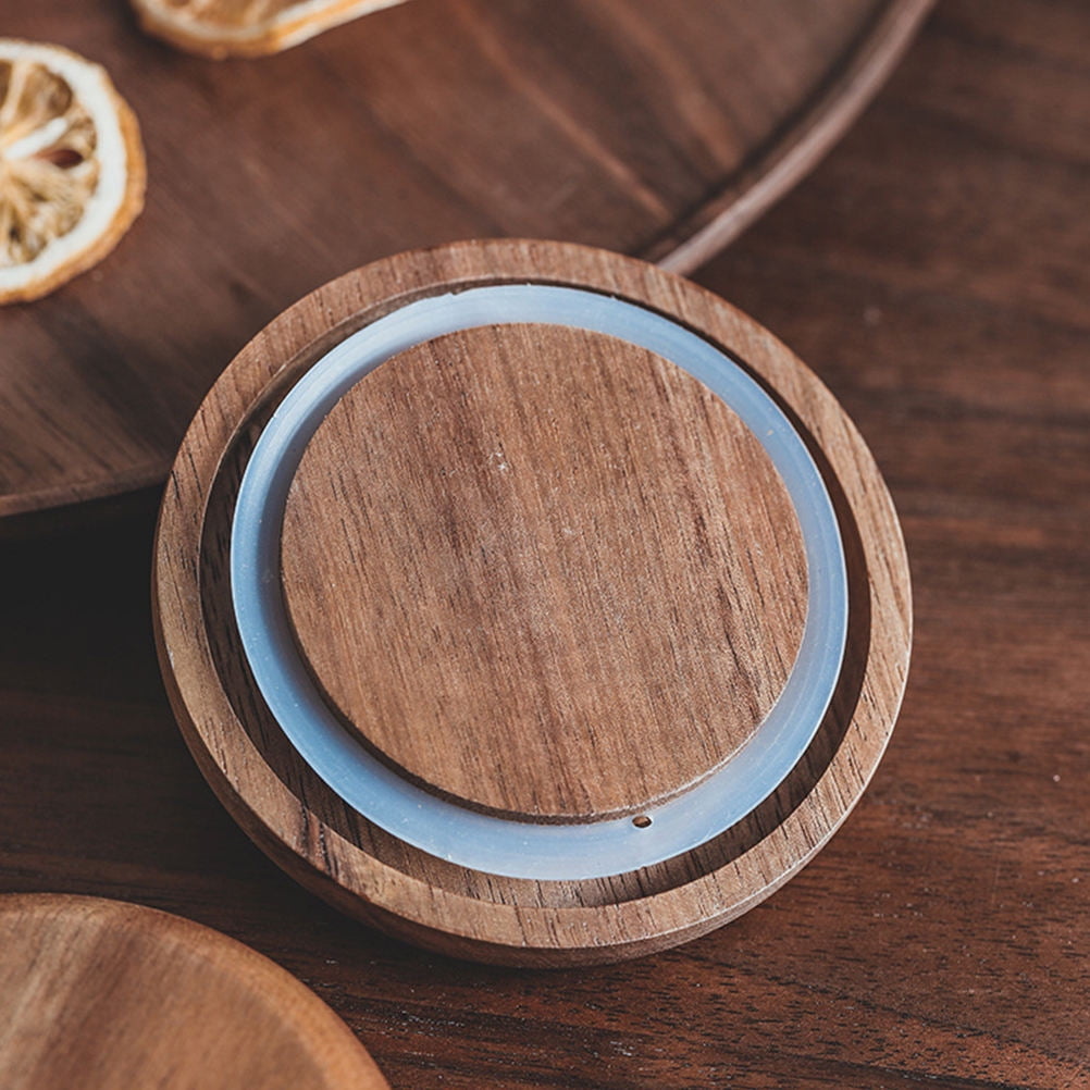 WHAMVOX Small Glass Jar with Airtight Wooden Lid, Food Storage Canister for Cereal, Snacks, Coffee, Kitchen Organization - Image 7