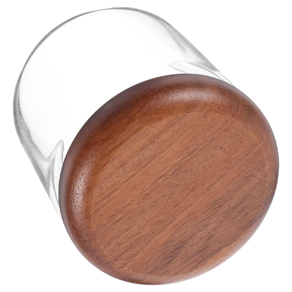 WHAMVOX Small Glass Jar with Airtight Wooden Lid, Food Storage Canister for Cereal, Snacks, Coffee, Kitchen Organization - Image 8