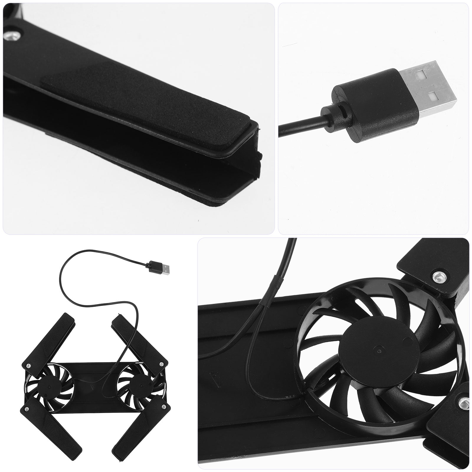 WHAMVOX Laptop Cooling Pad with Fan, Notebook Cooler Radiator Ventilation, Black, Efficient Heat Dissipation - Image 6