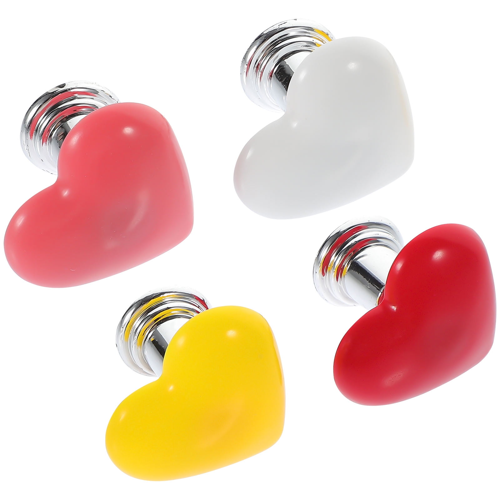 HOOWIFFY Toilet Tank Button Handle Set, Plastic Replacement, Creative Design, 4 Pieces - Image 1