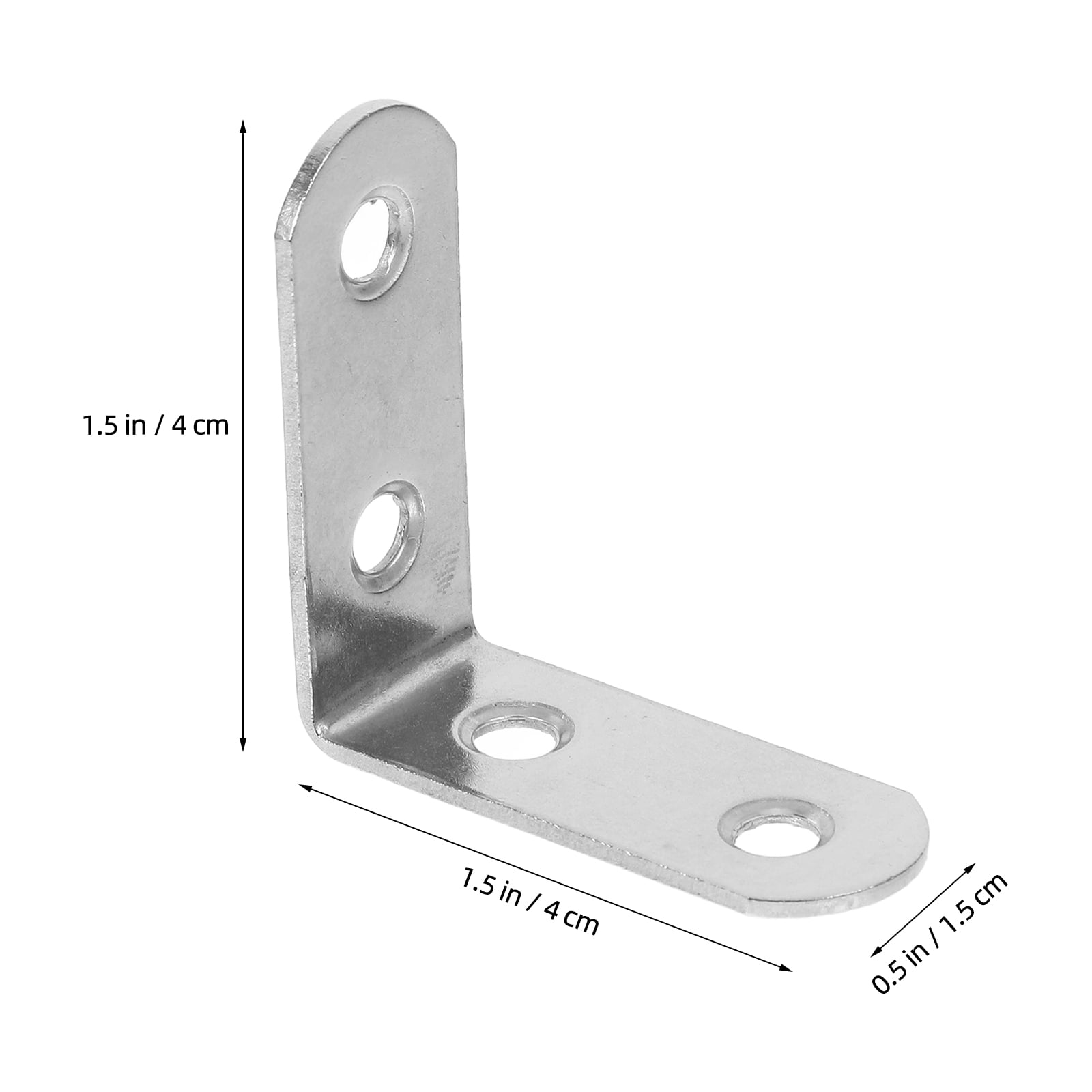 WHAMVOX 16 Sets Angle Brackets for Shelves 90 Degree Corner Brace Braces Silver - Image 2