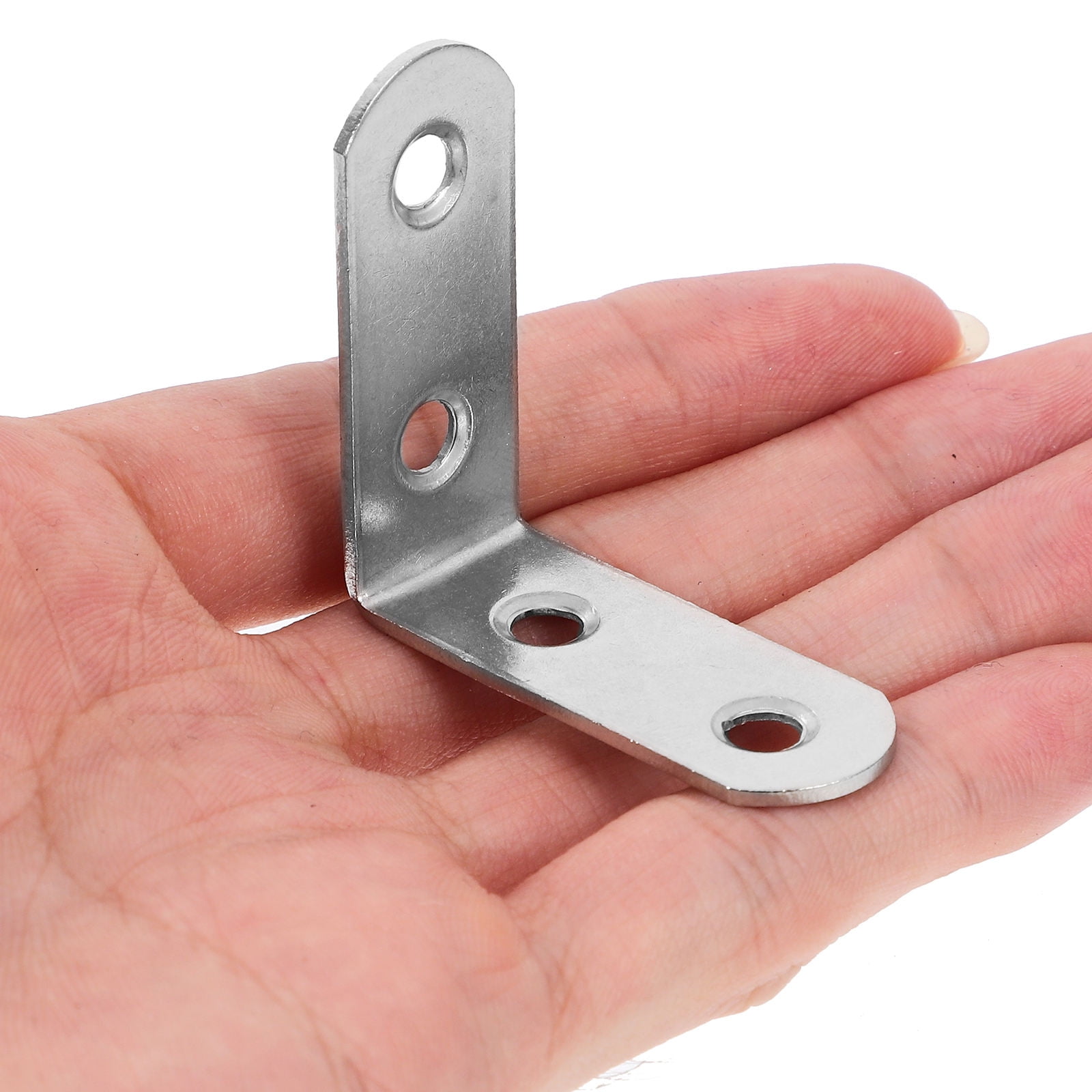 WHAMVOX 16 Sets Angle Brackets for Shelves 90 Degree Corner Brace Braces Silver - Image 5