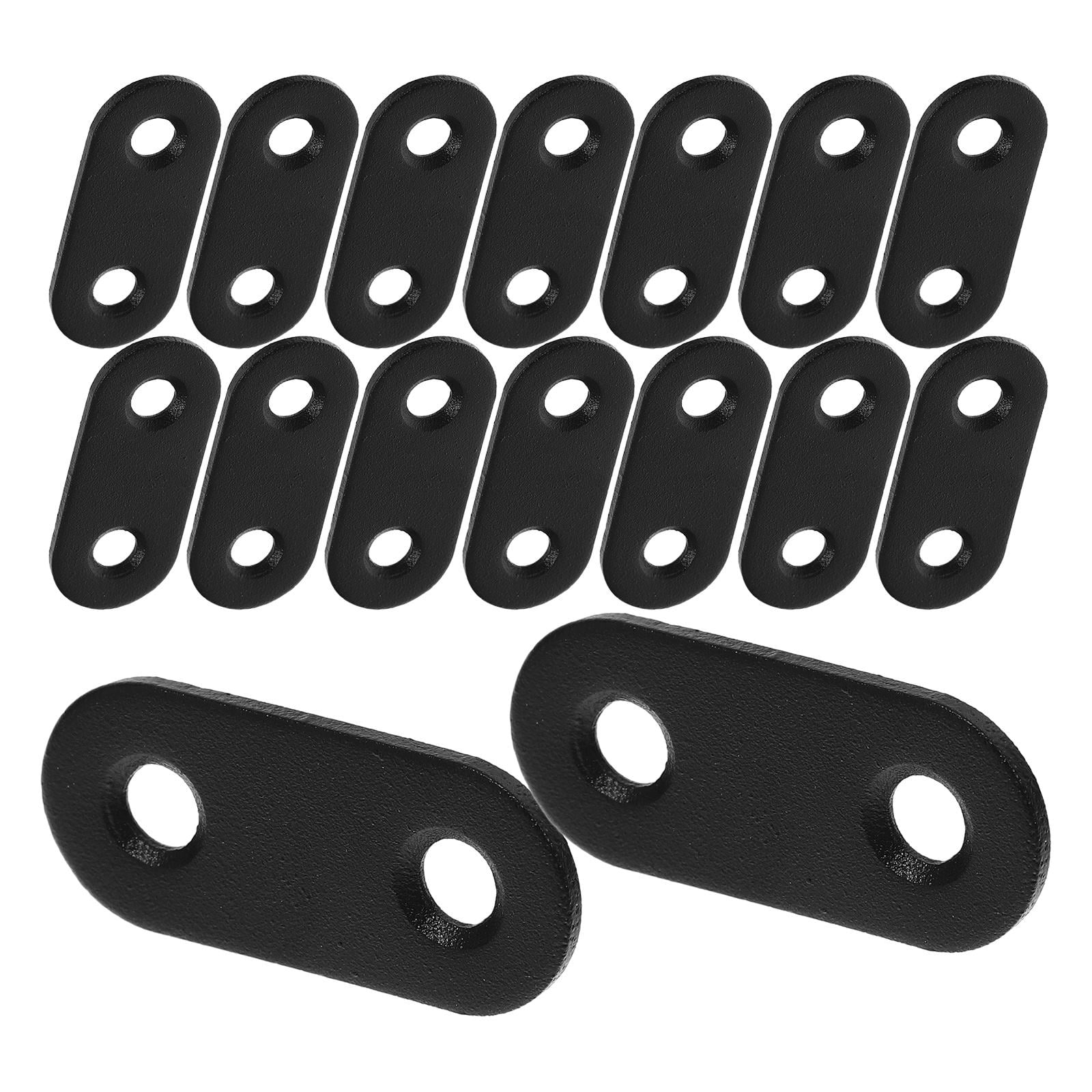 WHAMVOX 16 Sets Flat Corner Braces Straight Mending Plates Metal Fixing Corner Brace with Screws - Image 1