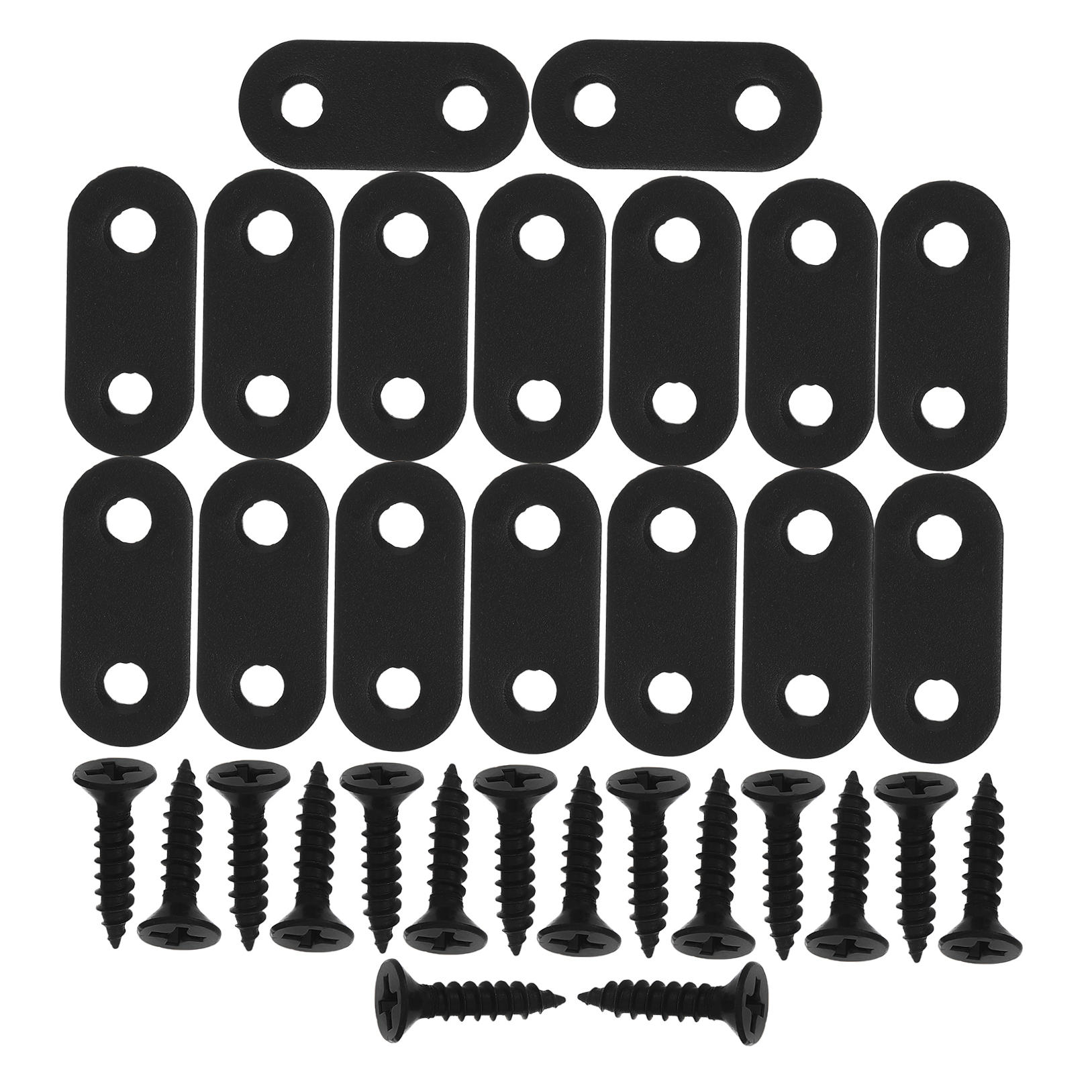 WHAMVOX 16 Sets Flat Corner Braces Straight Mending Plates Metal Fixing Corner Brace with Screws - Image 5