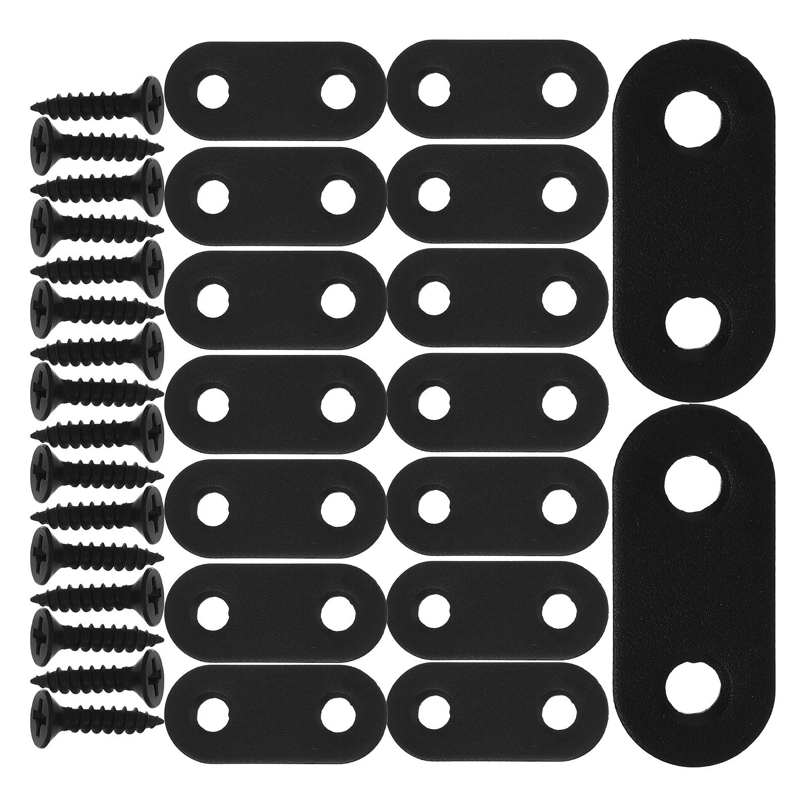 WHAMVOX 16 Sets Flat Corner Braces Straight Mending Plates Metal Fixing Corner Brace with Screws - Image 7