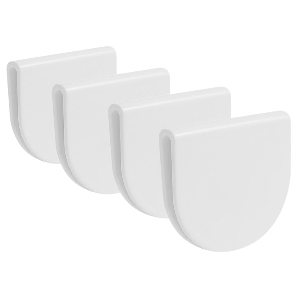 WHAMVOX 4 Pcs Adhesive Shower Curtain Clip Bathroom for Wall Clips White - Image 3