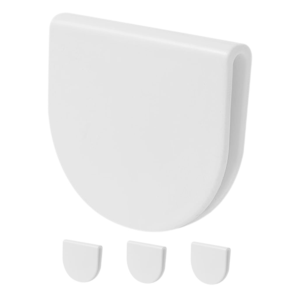 WHAMVOX 4 Pcs Adhesive Shower Curtain Clip Bathroom for Wall Clips White - Image 4