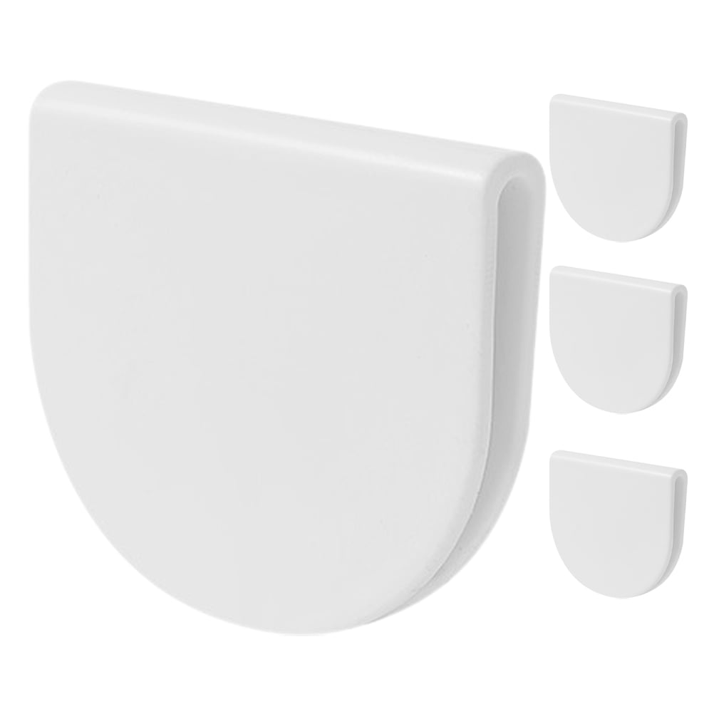 WHAMVOX 4 Pcs Adhesive Shower Curtain Clip Bathroom for Wall Clips White - Image 6