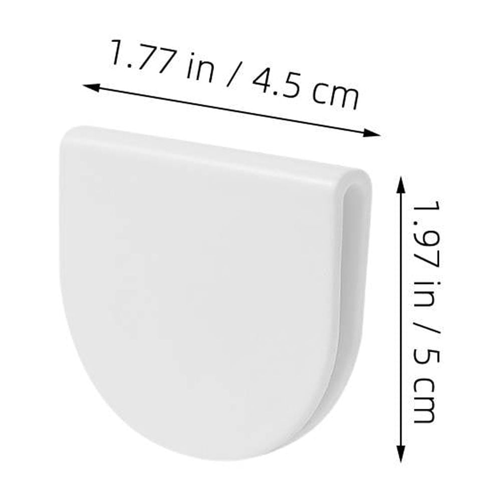 WHAMVOX 4 Pcs Adhesive Shower Curtain Clip Bathroom for Wall Clips White - Image 7