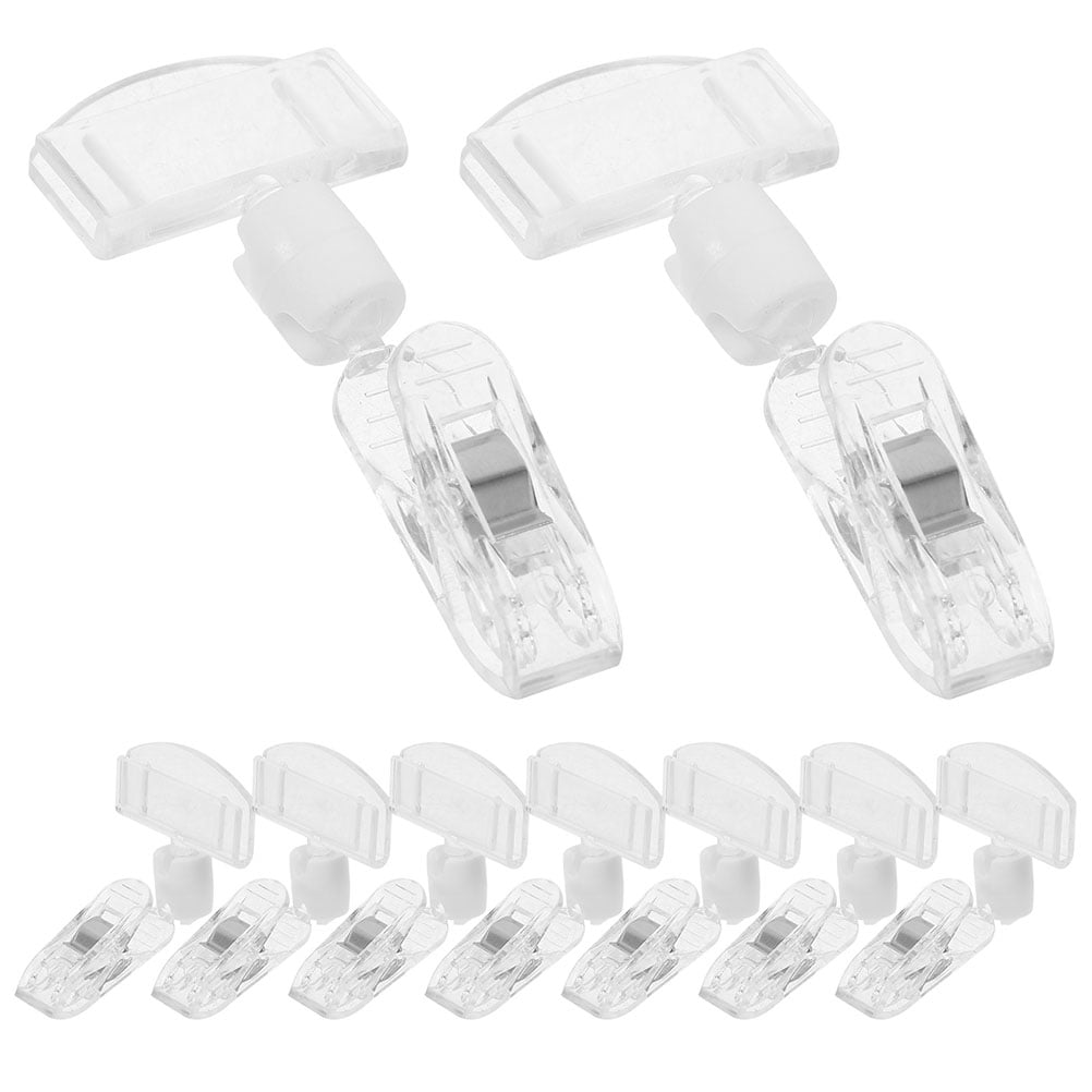 WHAMVOX 16 Pcs Name Tag Clips for Badges Holder with Display Transparent - Image 1