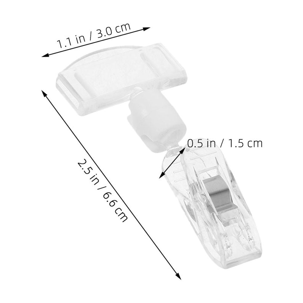 WHAMVOX 16 Pcs Name Tag Clips for Badges Holder with Display Transparent - Image 2