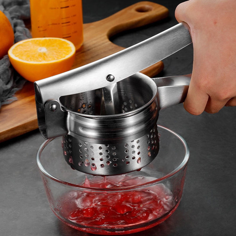 WHAMVOX Simple Fruit Juicer Orange Squeezer Hand Press Cold Stainless Silver - Image 6
