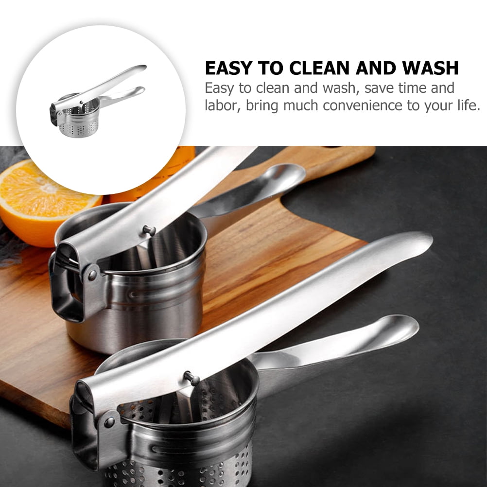 WHAMVOX Simple Fruit Juicer Orange Squeezer Hand Press Cold Stainless Silver - Image 8