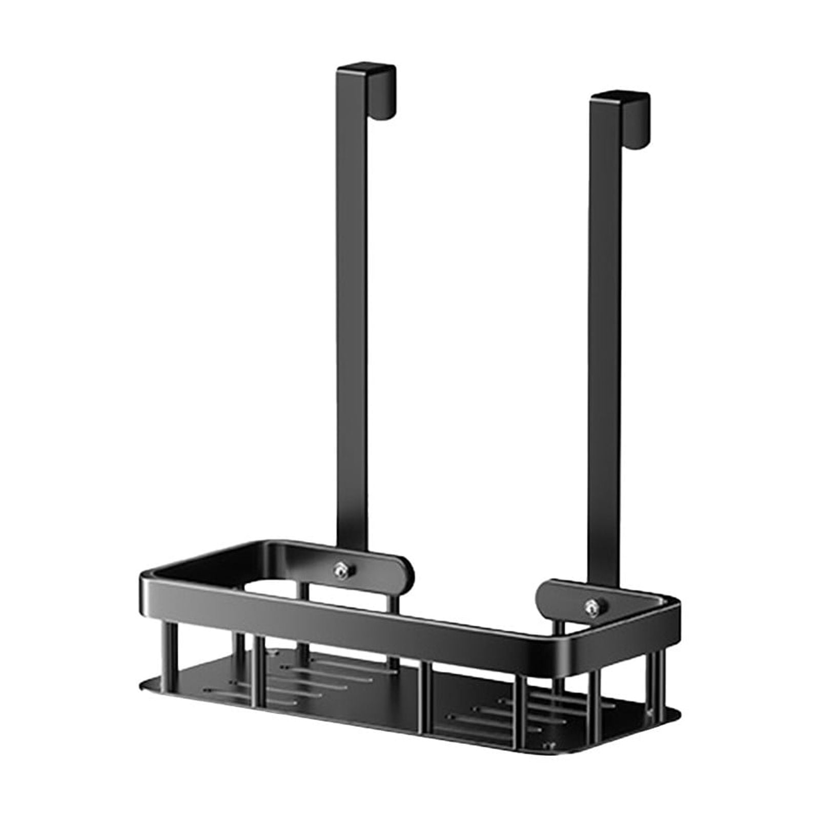 Kdkad 1-Tier Over-the-Door Hanging Shower Caddy - Large Capacity Rust-Proof Bath Organizer, No Drilling Sturdy Shower Shelf & Basket Storage Rack for Bathroom, Space-Saving Design 1-Tier Black - Image 2