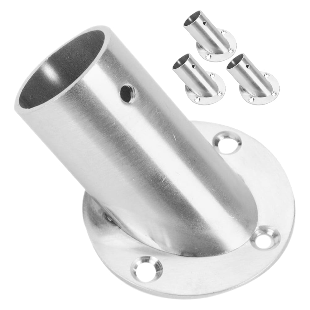 WHAMVOX 4 Pcs Closet Rod Brackets Angled Clothes Rail 6.60X5.20X5.20CM Silver - Image 5