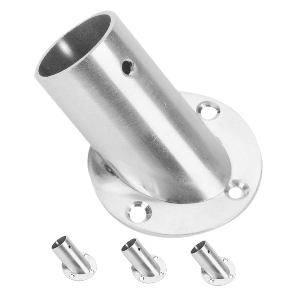 WHAMVOX 4 Pcs Closet Rod Brackets Angled Clothes Rail 6.60X5.20X5.20CM Silver - Image 6