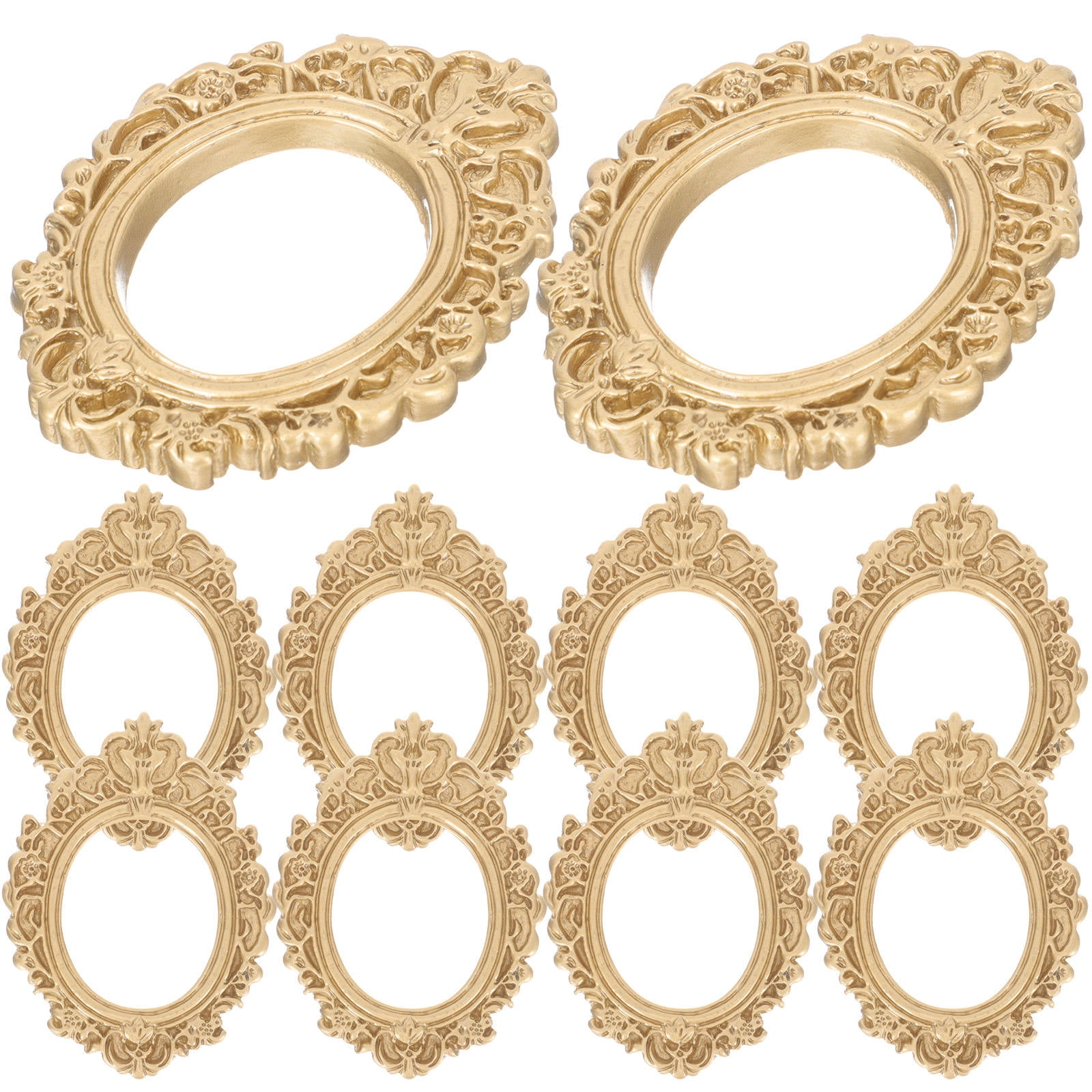 WHAMVOX 10 Pcs Golden Photo Frame Mini Vintage Picture Frames Antique - Image 4
