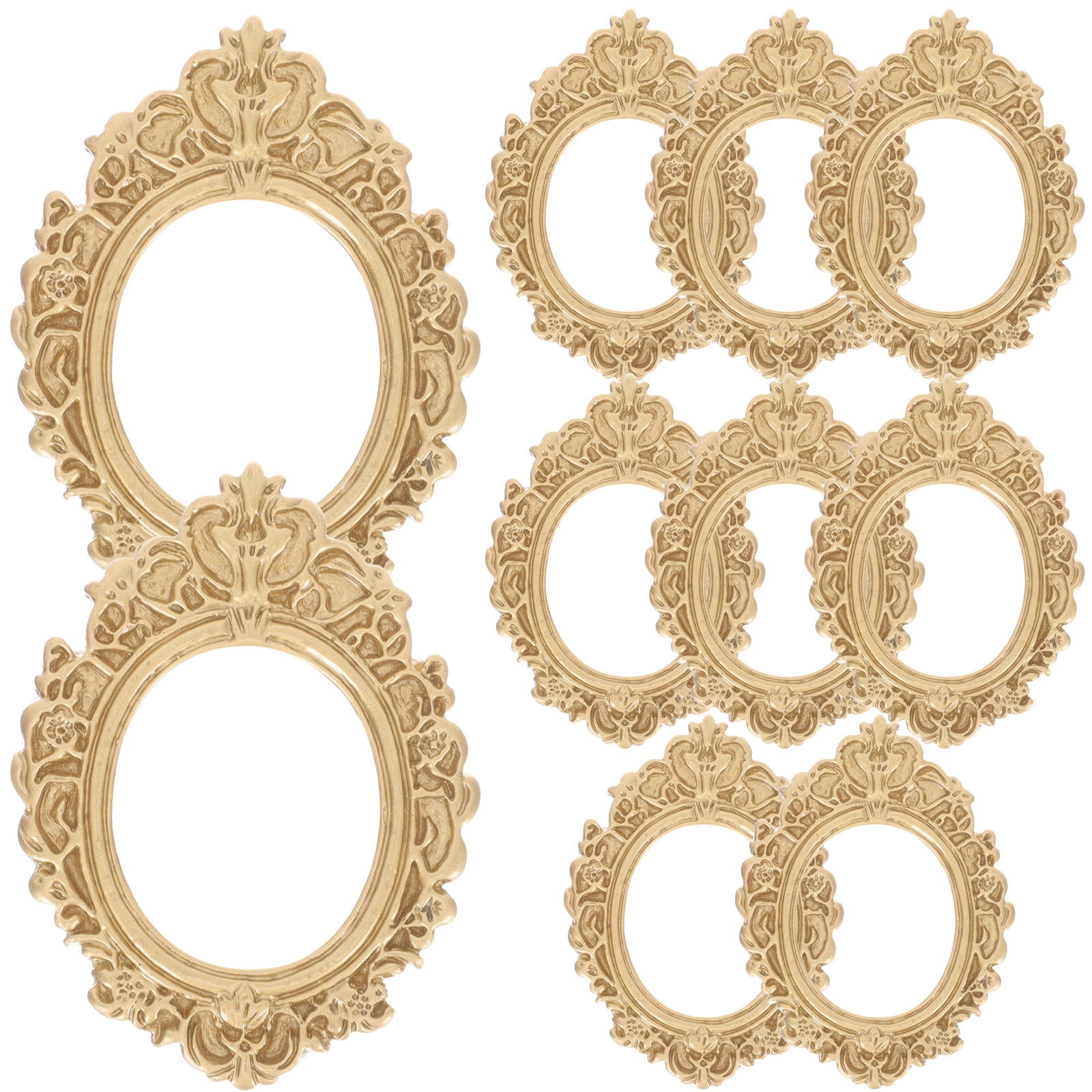 WHAMVOX 10 Pcs Golden Photo Frame Mini Vintage Picture Frames Antique - Image 7