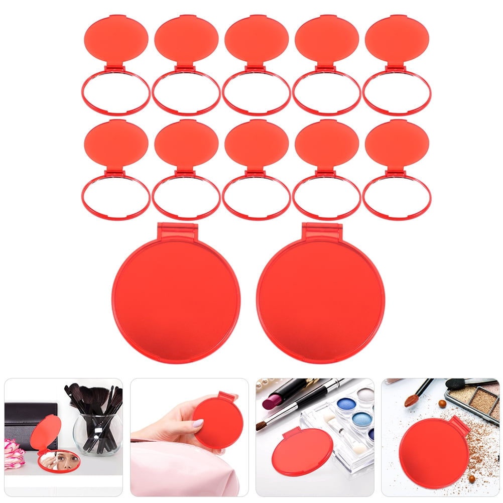 WHAMVOX 12 Pcs Mini Handheld Portable Makeup Mirror - Image 1