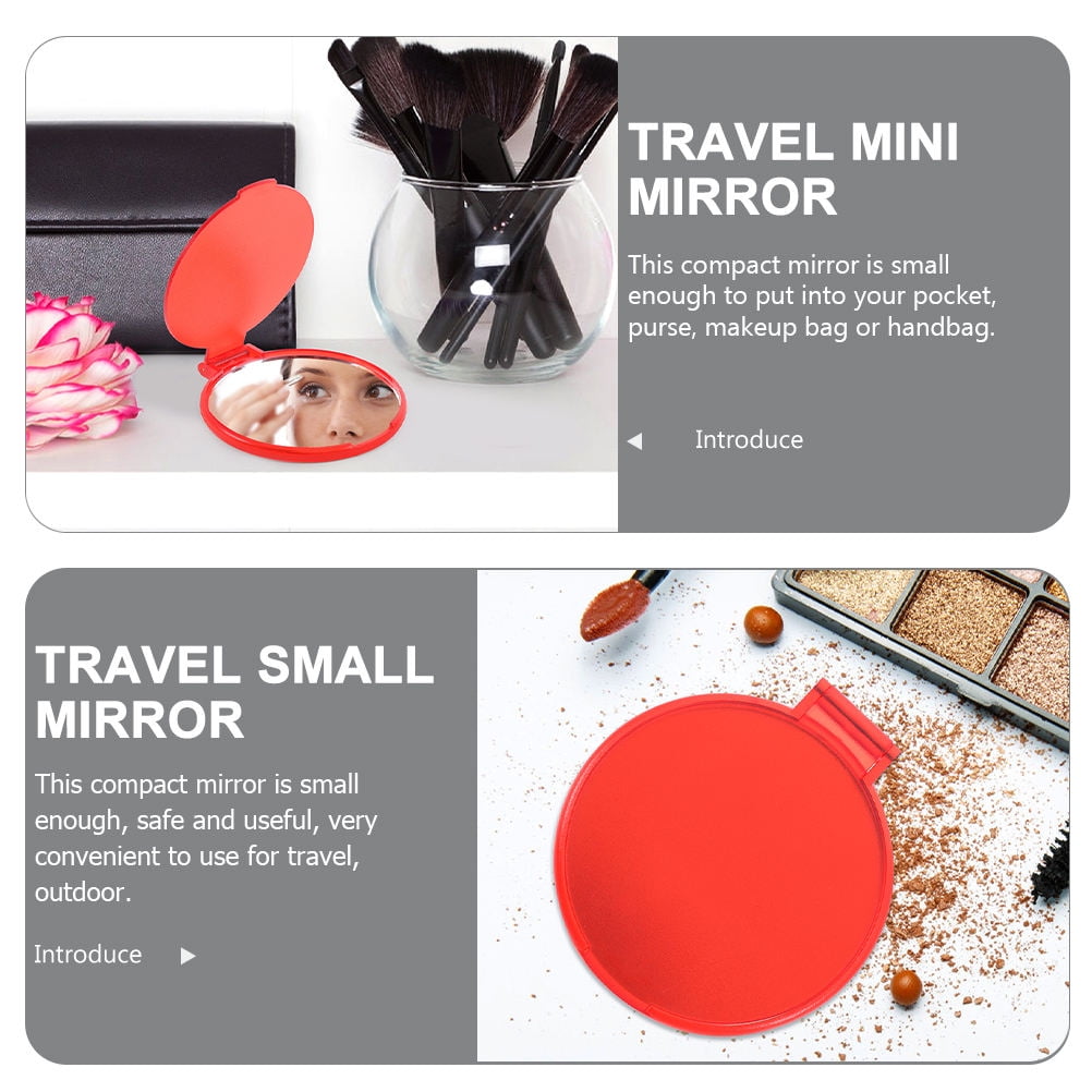 WHAMVOX 12 Pcs Mini Handheld Portable Makeup Mirror - Image 2
