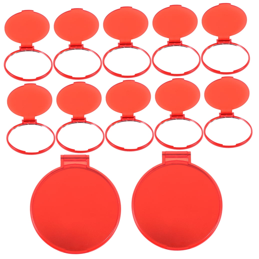 WHAMVOX 12 Pcs Mini Handheld Portable Makeup Mirror - Image 4