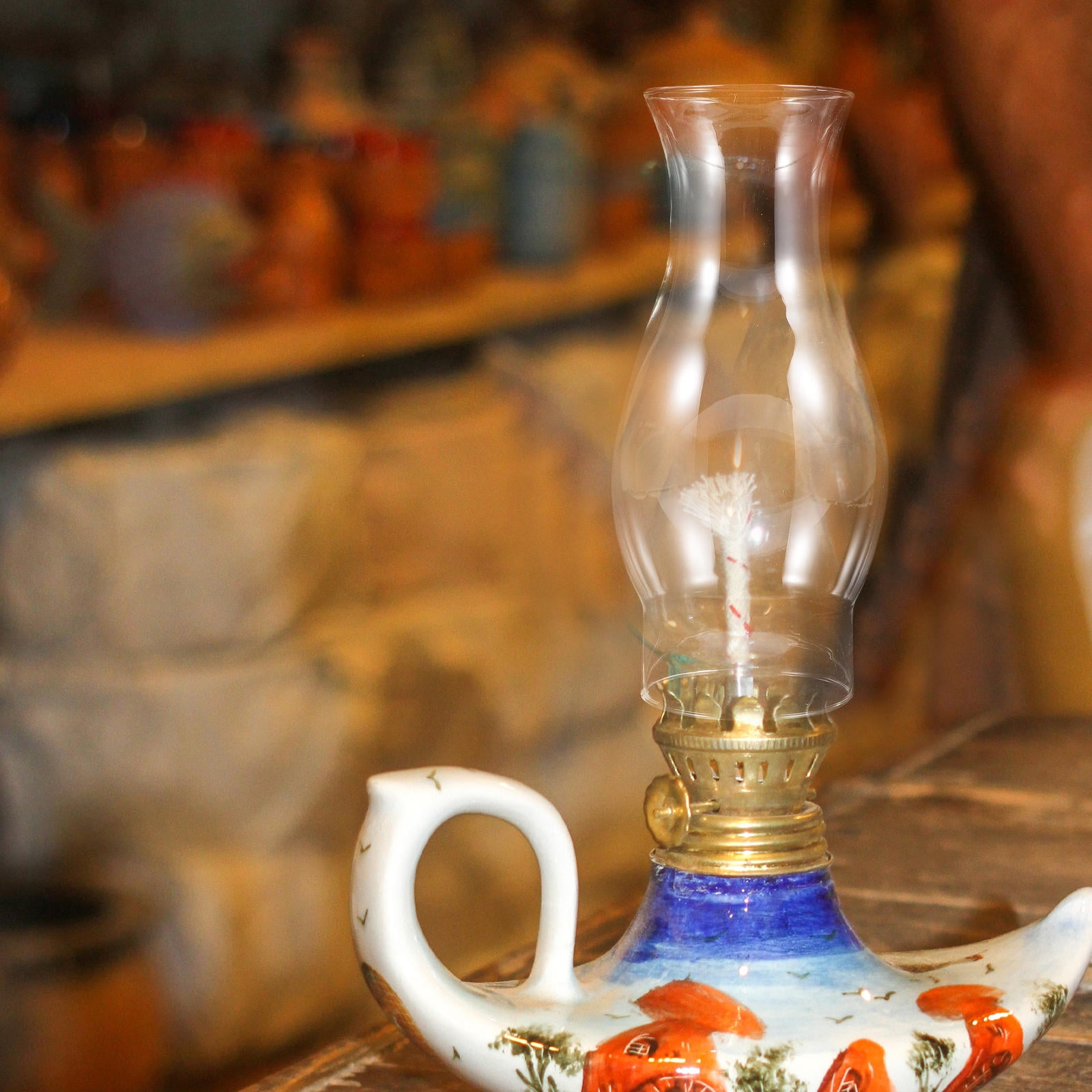 WHAMVOX Transparent Replacement Globe for Kerosene Lamp Shade, Light Cover for Oil Lamps - Image 2