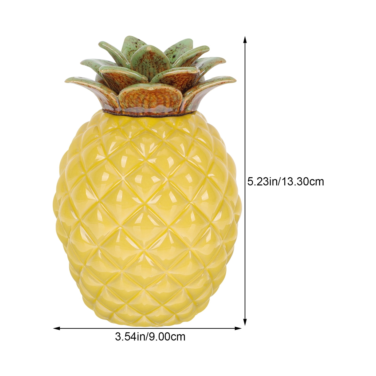 WHAMVOX Yellow Pineapple Tea Cookie Jar Storage Container for Fruit and Travel Kitchen Use - Image 2