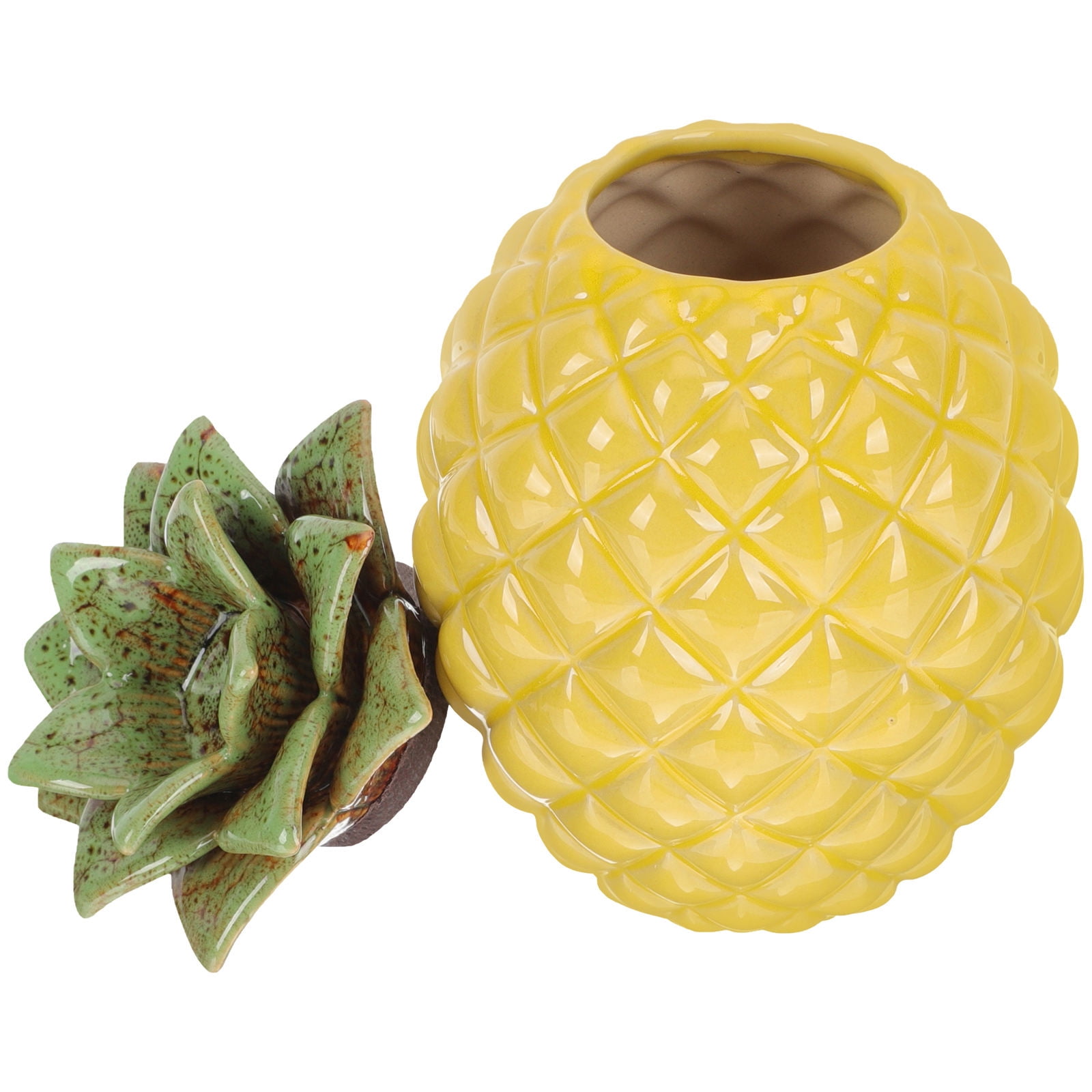 WHAMVOX Yellow Pineapple Tea Cookie Jar Storage Container for Fruit and Travel Kitchen Use - Image 4