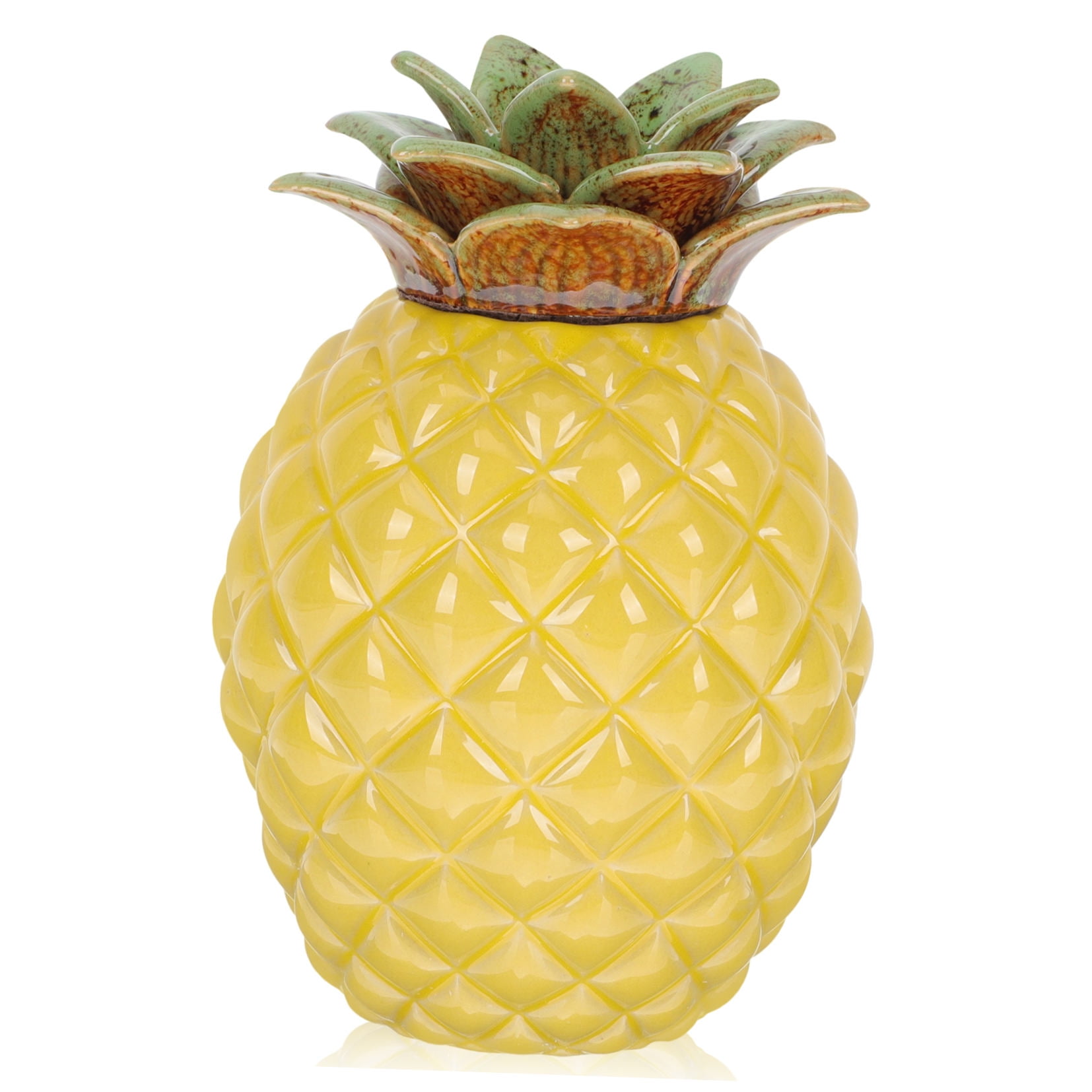 WHAMVOX Yellow Pineapple Tea Cookie Jar Storage Container for Fruit and Travel Kitchen Use - Image 5