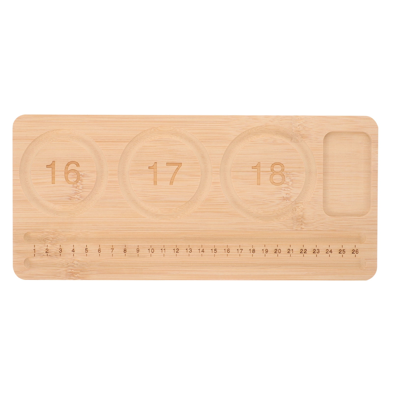 WHAMVOX Wooden Sorting Tray Bracelet Helper to Put on Beading Board Child Travel Brown - Image 6