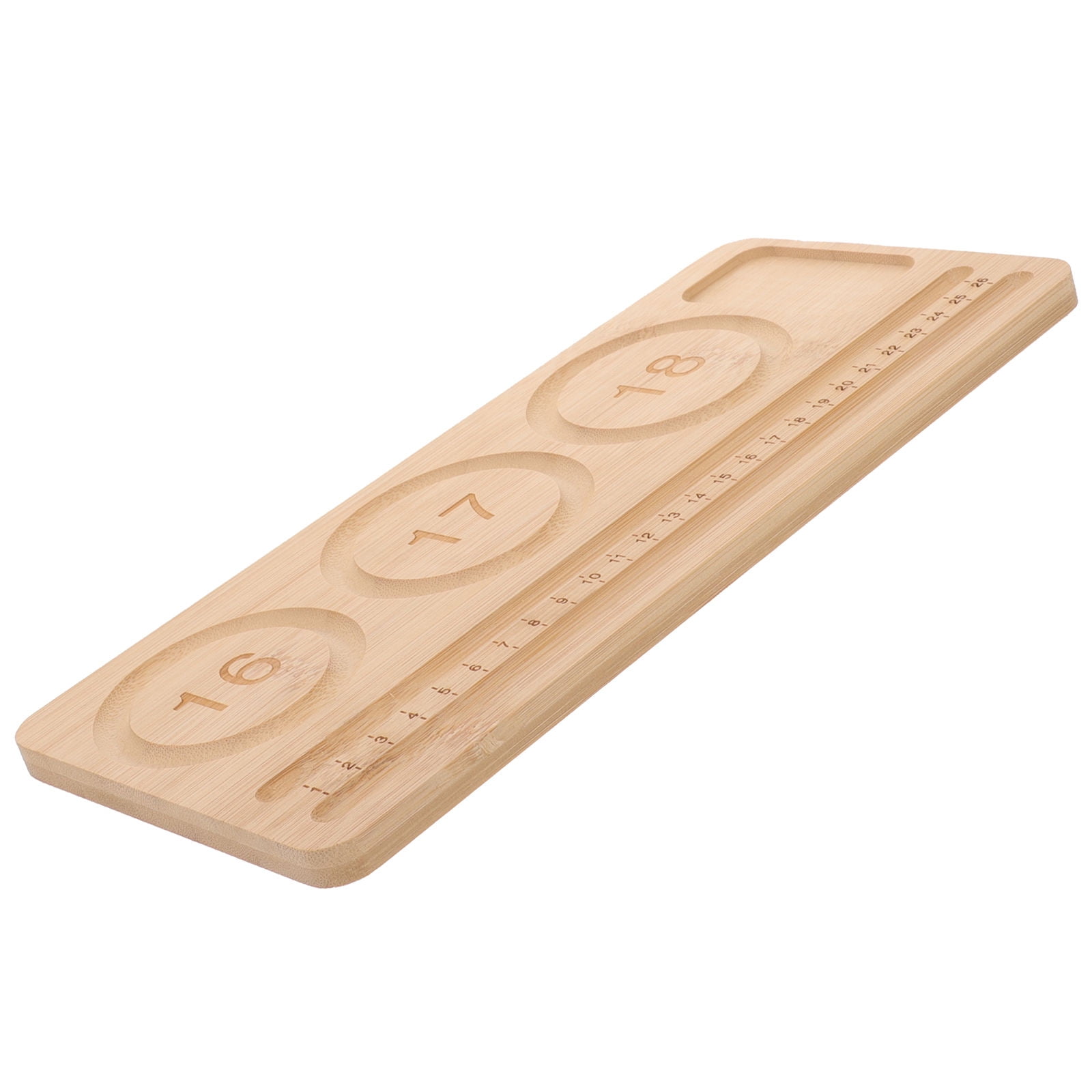 WHAMVOX Wooden Sorting Tray Bracelet Helper to Put on Beading Board Child Travel Brown - Image 8