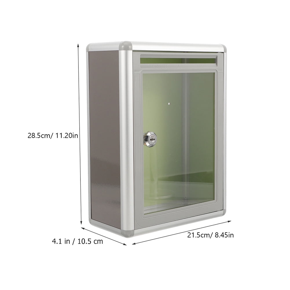 WHAMVOX 2 Pcs Modern Mailbox Wall Mount Transparent Office - Image 2