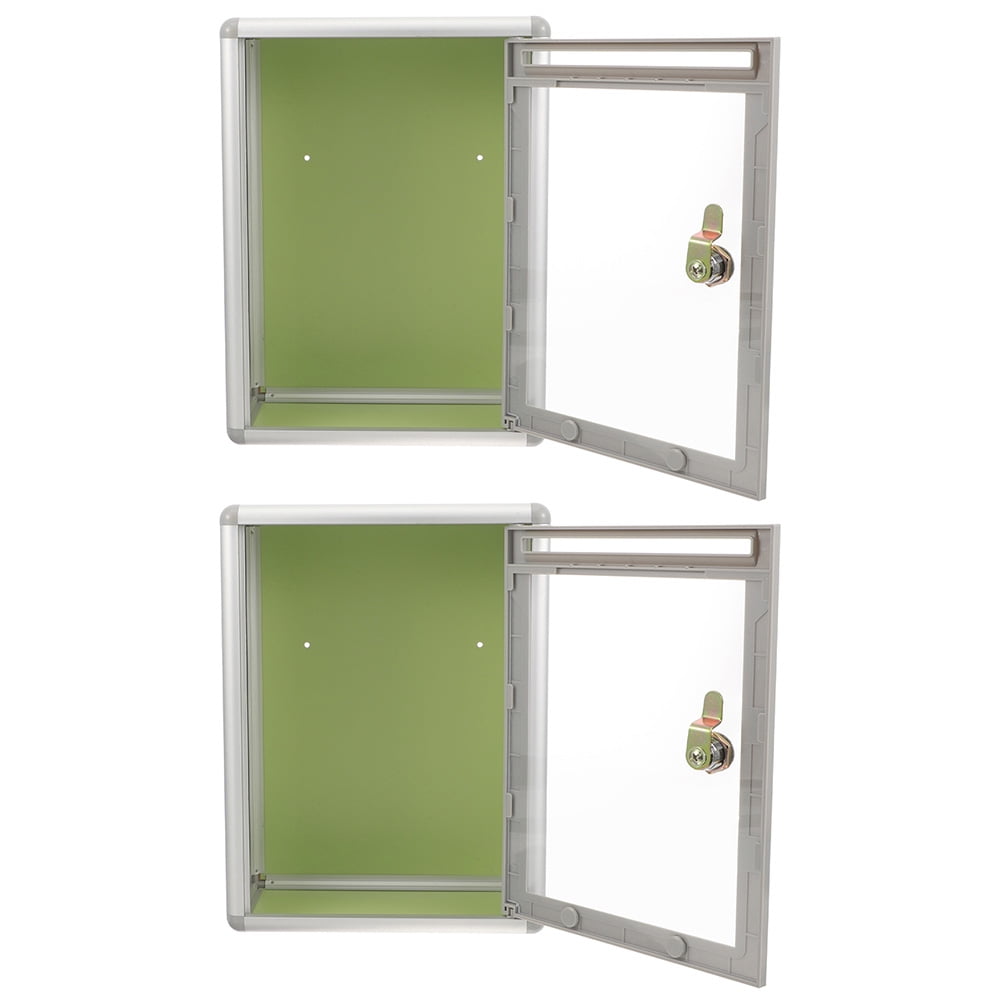 WHAMVOX 2 Pcs Modern Mailbox Wall Mount Transparent Office - Image 4