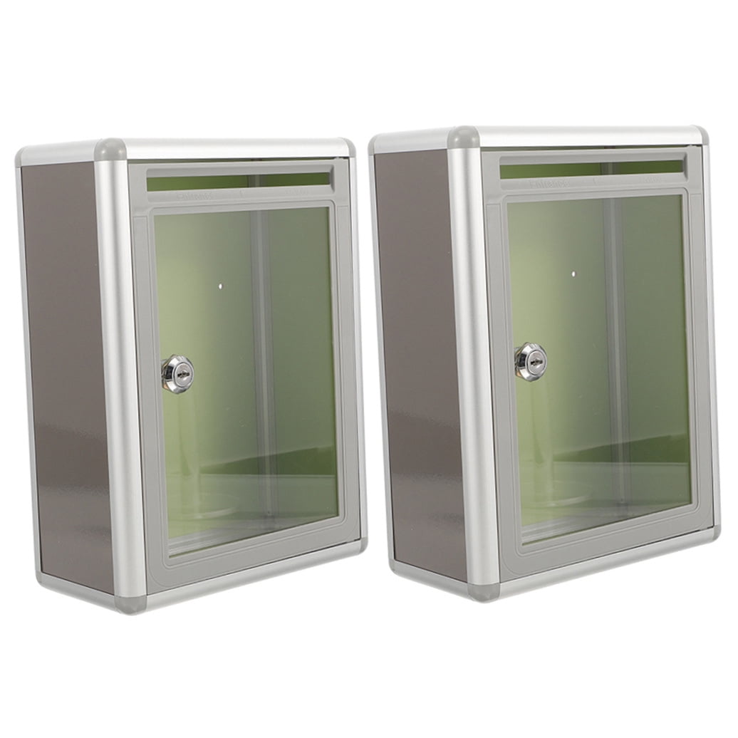 WHAMVOX 2 Pcs Modern Mailbox Wall Mount Transparent Office - Image 5