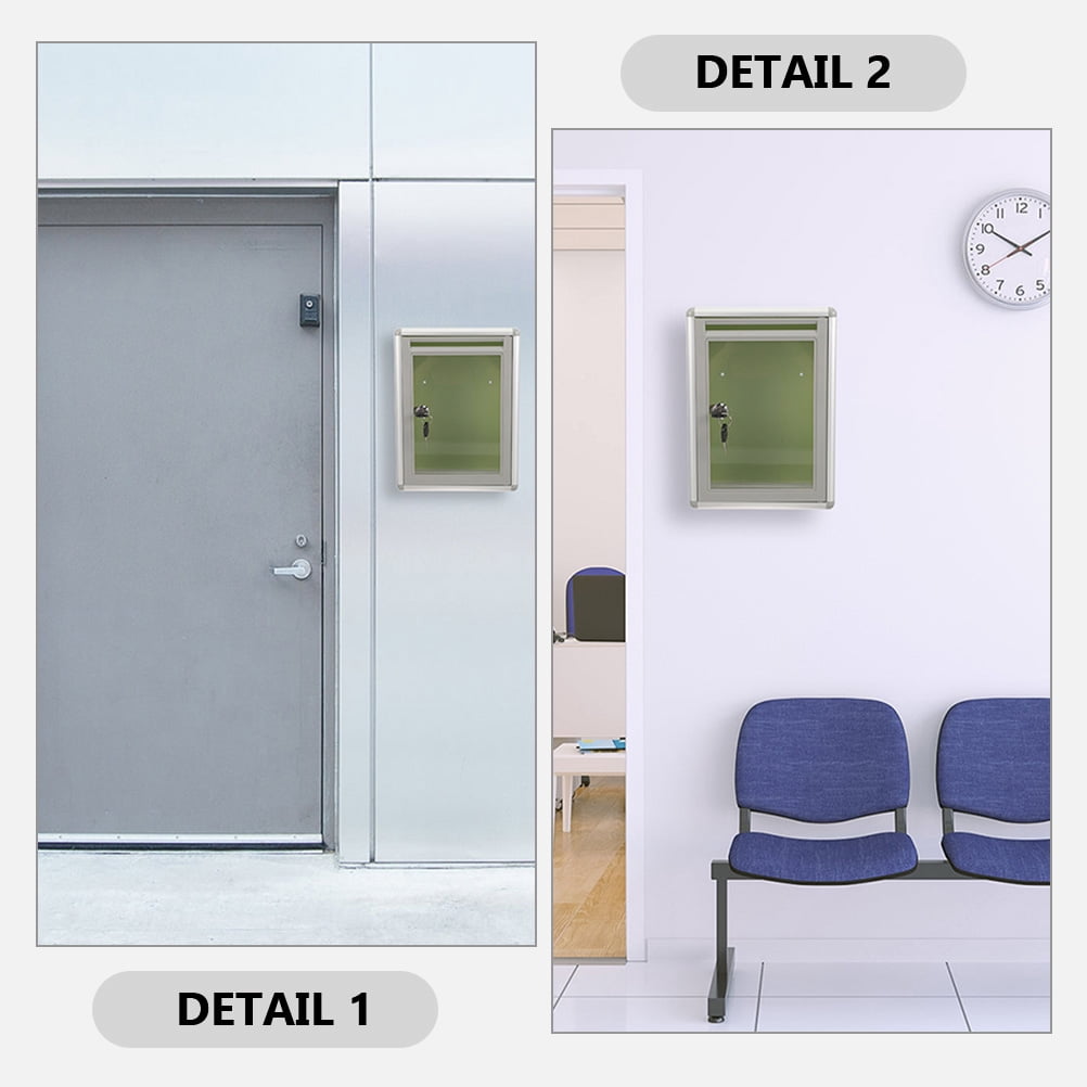 WHAMVOX 2 Pcs Modern Mailbox Wall Mount Transparent Office - Image 6