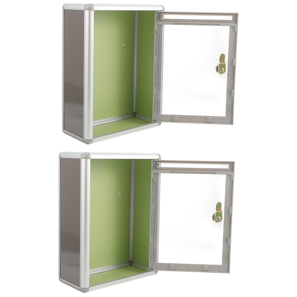 WHAMVOX 2 Pcs Modern Mailbox Wall Mount Transparent Office - Image 7