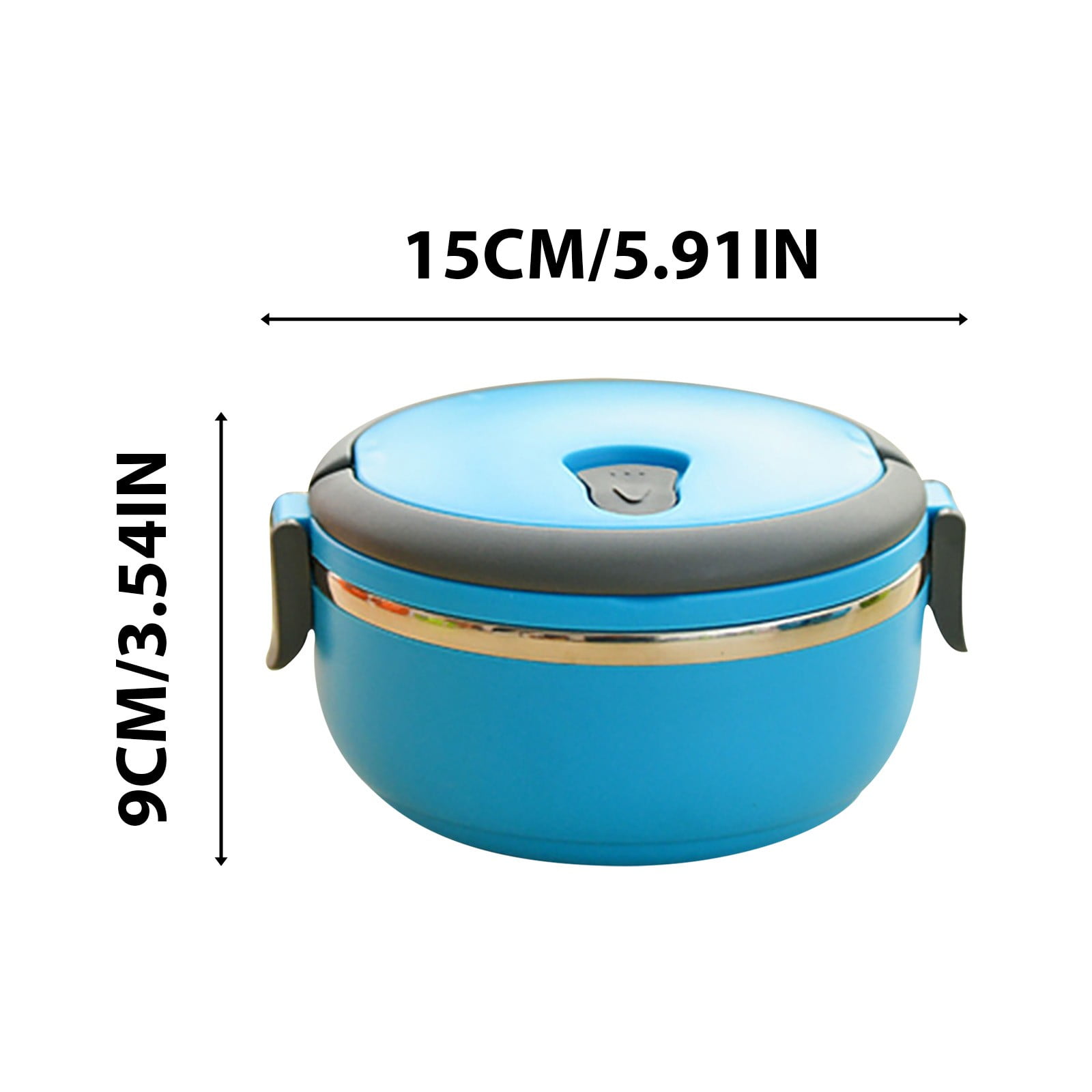Darzheoy Lunch Box Containers for Hot Food, Portable Lunch Box Stainless Steel Insulated Food Storage Container for Outdoor Camping Picnic Blue - Image 2