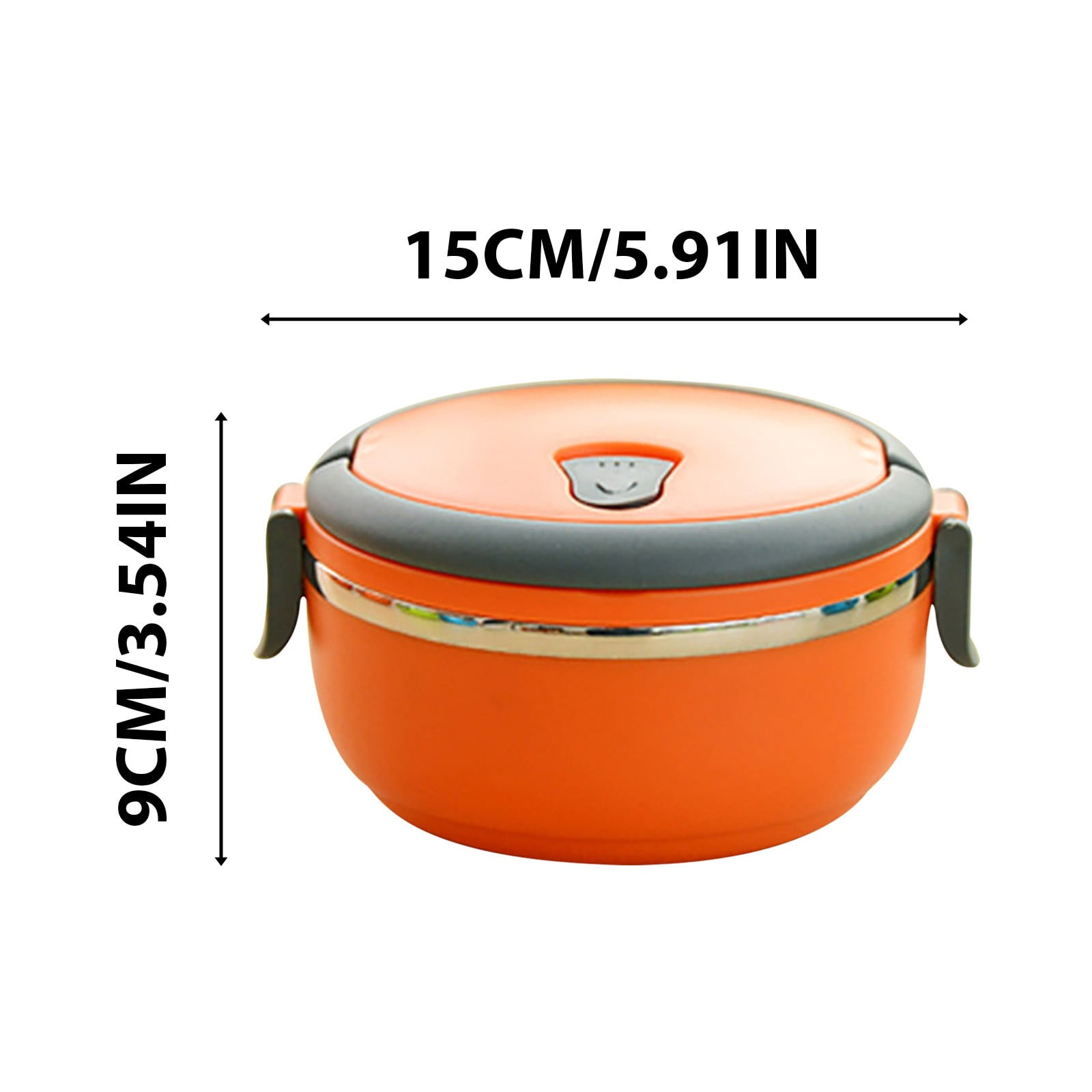 Darzheoy Lunch Box Containers for Hot Food, Portable Lunch Box Stainless Steel Insulated Food Storage Container for Outdoor Camping Picnic Orange - Image 2