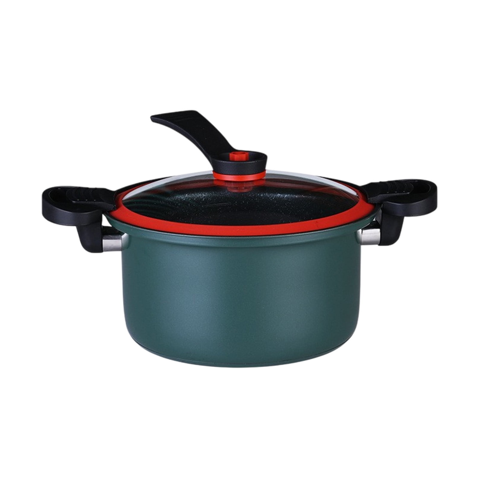Darzheoy Nonstick Ceramic Coated Sauce Pan with Lid, Crock Pot with Twist & Lock Handles, Micro Pressure Cooker Versatile Cookware for Stovetops, Easy to Clean Green - Image 1